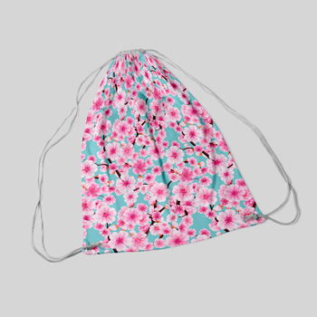 bag made of chery blossom fabric